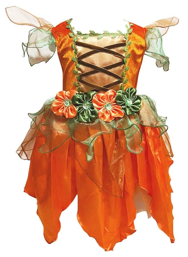 Petitebella Fairy Costume Dress 1-10y (Orange, 8-10 Years) - Image 3